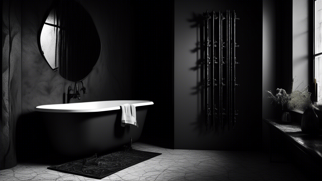 Rustic Victorian Black Bar With Hooks , Kitchen Towel Holder