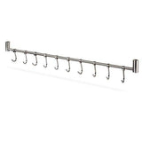 Budget squelo kitchen rail rack wall mounted utensil hanging rack stainless steel hanger hooks for kitchen tools pot towel