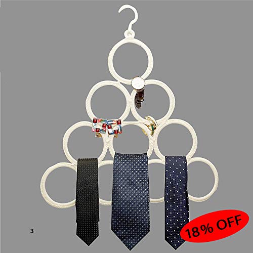 AURALEAP Scarf Tie Hanger, Closet Organizer, The Best Space Saving Hanger for Scarves, Pashminas, Infinity Scarves & Accessories (W17 x L16) (4X5)