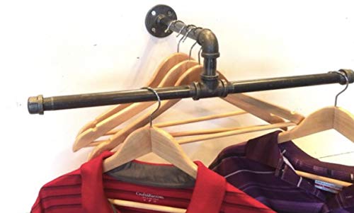 20" Urban Industrial Pipe Wall Rack - Clothing Rack, Closet Organization, Retail Display
