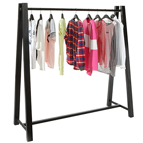 MyGift Heavy Duty Metal Clothing Hanger Storage Organizer / A-Frame Freestanding Garment Rack, 60-Inch