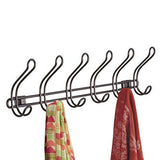Featured interdesign classico wall mount over door storage rack organizer hooks for coats hats robes clothes or towels 6 dual hooks bronze