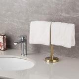 Best seller  modern hand towel holder tree rack free standing sus 304 stainless steel countertop towel ring brushed pvd zirconium gold
