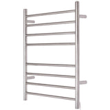 Top 24 x 30 wall mount stainless steel polished towel warmer drying rack w 8 bar horizontal pipe
