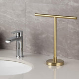 Budget modern hand towel holder tree rack free standing sus 304 stainless steel countertop towel ring brushed pvd zirconium gold
