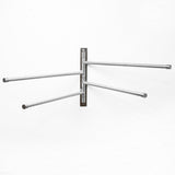 Kitchen swivel towel rack stainless steel swing out towel bar space saving swinging towel bar for bathroom wall mounted towel holder organizer with 4 arms easy to install brushed finish 17x10