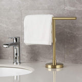 Best modern hand towel holder tree rack free standing sus 304 stainless steel countertop towel ring brushed pvd zirconium gold