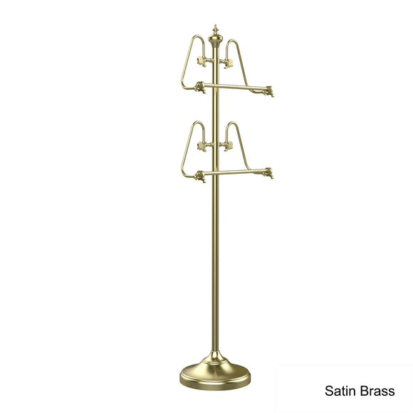 Related allied brass ts 6 sn 49 inch towel stand with 2 17 inch bars satin nickel