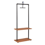 Furinno Garment Rack with Wood Shelves FIND03AX
