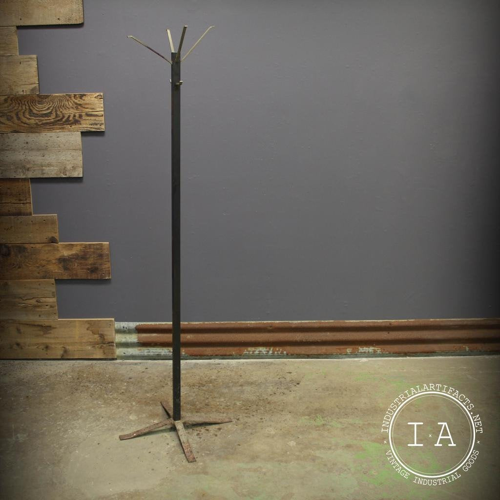 Vintage Industrial Black Metal Garment Rack