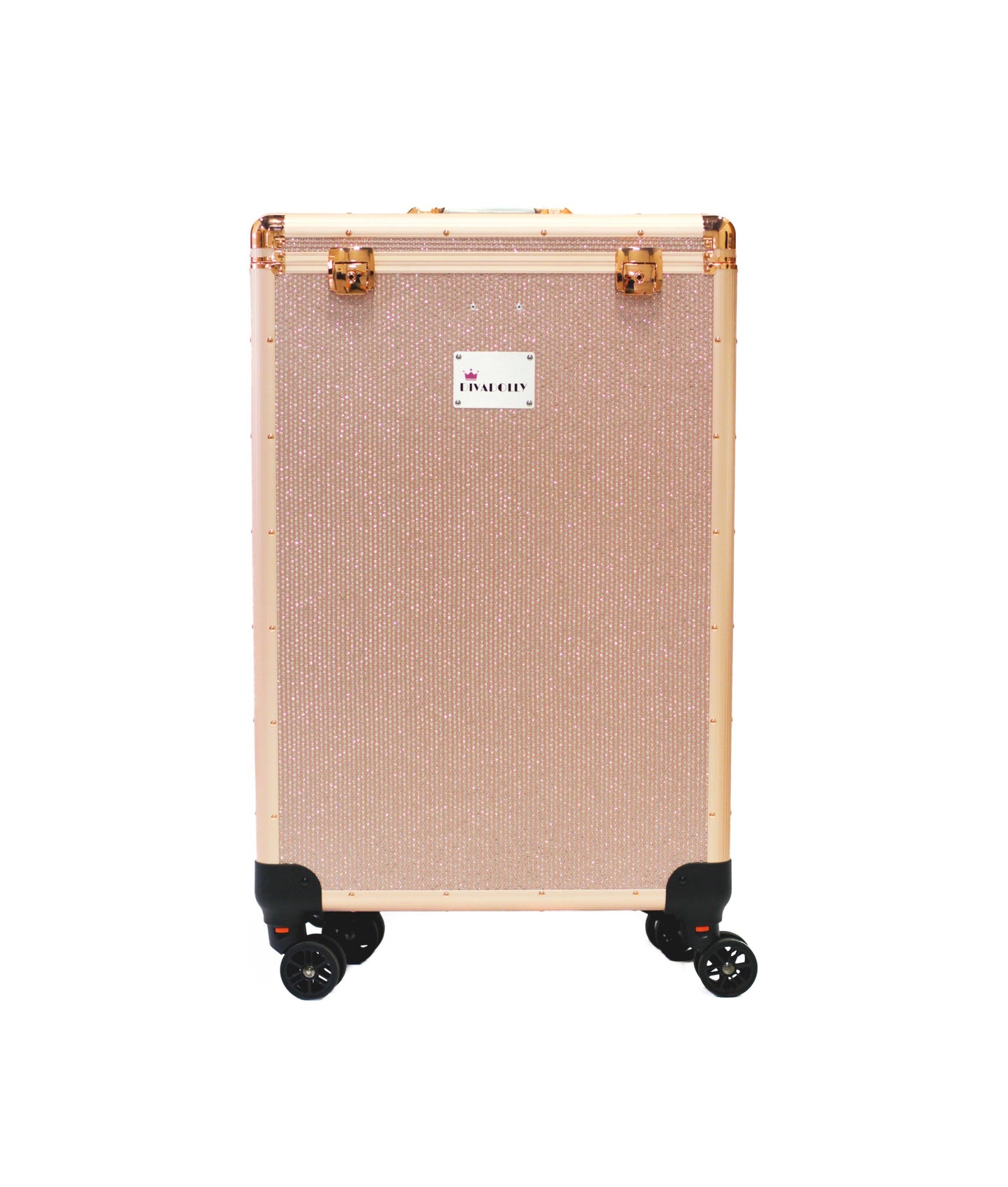 Rose Gold Crystal DivaDolly | Rolling Dance Bag Alternative with a Wardrobe Rack