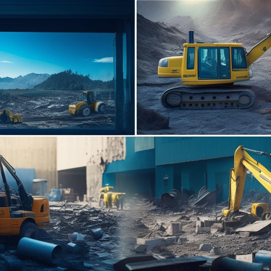 A split-screen image: a cluttered, chaotic construction site on one side, and a streamlined, organized renovation plan with puzzle pieces fitting together on the other.