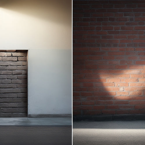 A split-screen image: a worn, crumbling brick wall on the left, replaced by a sturdy, grey concrete block wall on the right, with a subtle gradient of warm lighting.