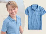 Prince George sports a blue £39 J.Crew top for his ninth birthday portrait