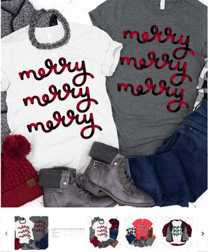 Order Here—> Cute Merry Plaid Tees for $14.99 (was $38.99) 3 days only.