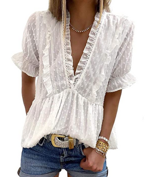 Lace loose fit top