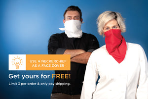 Helping our community stay safe with free neckerchiefs & aprons