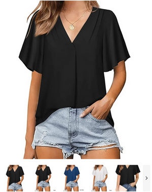 Butterfly Sleeve Pleated Top for $21.99 (was $45.99) 2 days only.