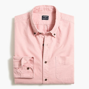 J.Crew Factory Men’s Slim Untucked Garment-dyed Oxford Shirt only $12.00