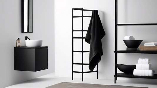 Sure, here is a DALL-E prompt for an image that relates to the article title Modern Elegance: The Matte Black Towel Stand:

A sleek and modern matte black towel stand with clean lines and a minimalist