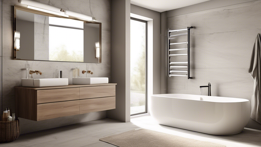 **DALL-E prompt:**

Generate an image of a modern bathroom with a sleek and adjustable towel bar. The bar should be easily extendable and retractable, showcasing its convenience and functionality. Inc