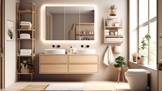 **DALL-E Prompt:**

Generate an image of a well-organized bathroom interior, featuring a variety of storage solutions such as shelves, drawers, baskets, and organizers. The bathroom should have a clea