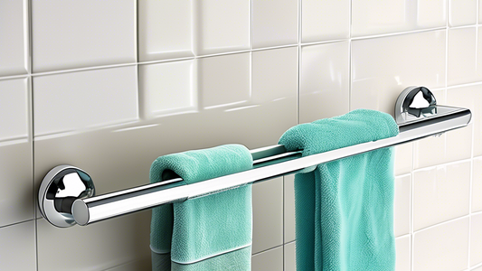 An innovative suction towel bar that seamlessly adheres to any bathroom surface, providing a secure and stylish storage solution for towels. The sleek, modern design complements various bathroom aesth