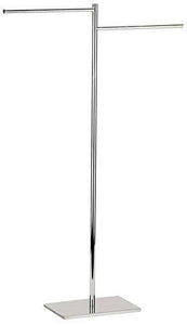 Explore ws bath collections iceberg collection double towel bar stand 31 5 high polished chrome
