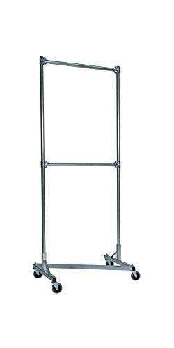 Heavy Duty Z-Rack Double Rail Garment Rack - 84 in. Uprights