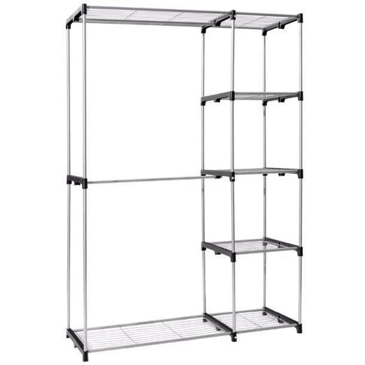 Portable 68-inch Clothes Hanger Bedroom Closet Organizer Shelving Unit