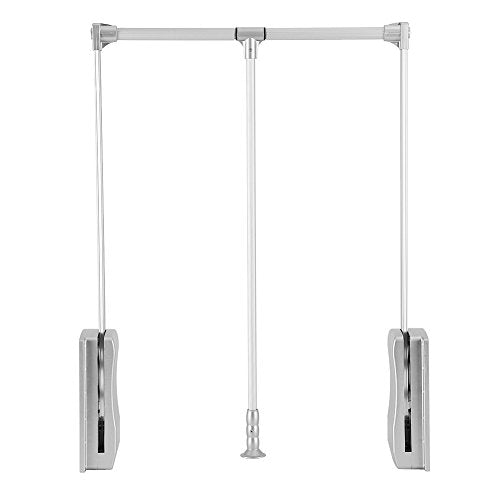 Yosooo Clothing Garment Rack, Lift/Pull Down Adjustable Clothing Rack Wardrobe Clothes Hanging Rail for Soft Return Space Saving (450-600mm)