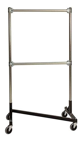 Heavy Duty Z-Rack Double Rail Garment Rack - 60 in. Uprights