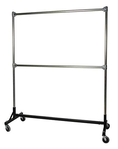 Double Rail H-Rack Garment Rack w 72 in. Uprights