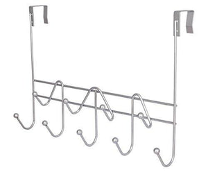 Selection esylife hooks over the door hook organizer rack hanging towel rack over door 9 hooks chrome finish