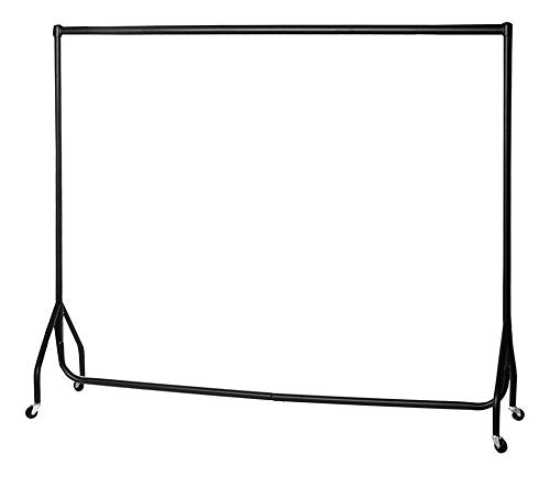 The Shopfitting Shop Heavy Duty Clothes Rail Garment Rack 6 ft Long x 5 ft High, Black