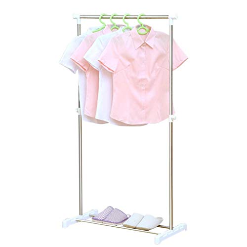 LE Floor Drying Racks,Single Pole Indoor Simple Hanger Stainless Steel Drying Racks A