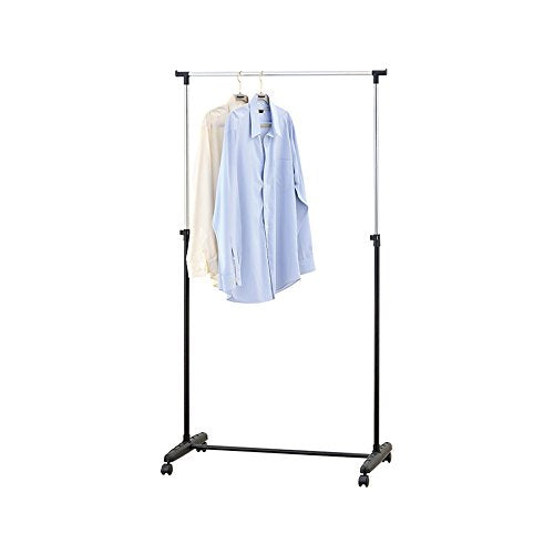 Mind Reader Rolling Garment Rack, Silver/Black