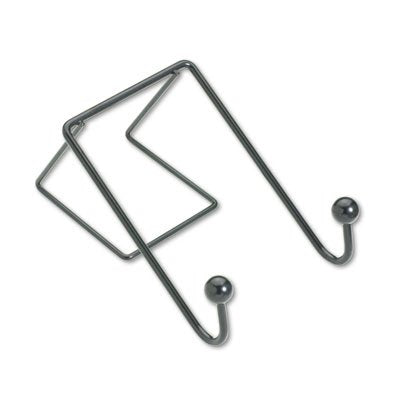 Partition Additions Wire Double-Garment Hook, 4 x 6, Black, Sold as 1 Each