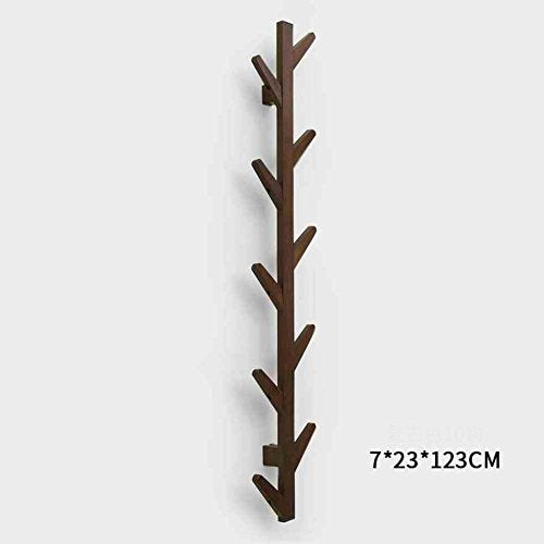 LANGMANZHUYI Bamboo wooden clothes rack,Clothes rack,Hook hanging wall hanger hanger wood wall home-it clothes drying rack-A