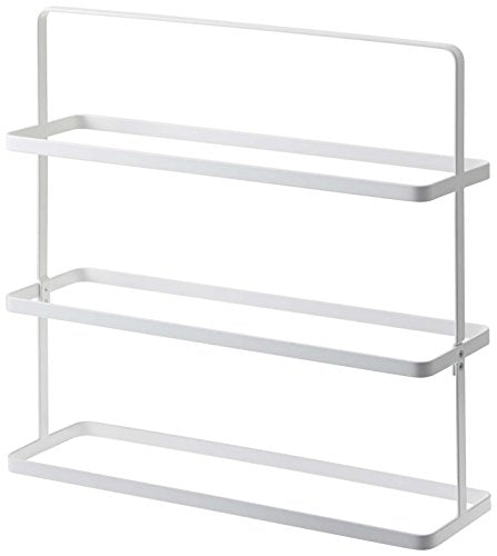 Three Tier Shoes Rack in White Finish - Powder Coated Stainless Steel, 20