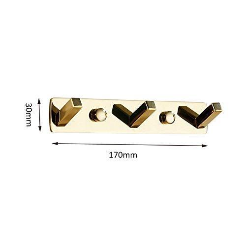 Shop for kaileyouxiangongsi golden bathroom towel rail rack with 3 hooks wall mount brass polished chrome