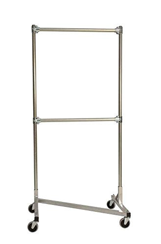 Heavy Duty Z-Rack Double Rail Garment Rack -72 in. Uprights