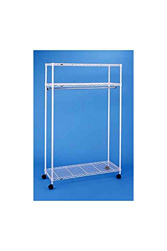 Three Shelf Garment Rack in White Epoxy Finish