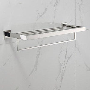 Shop here towel hanger bathroom shelf contemporary stainless steel 1 pc hotel bath double