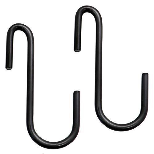 Save 30 pack esfun heavy duty s hooks black s shaped hooks hanging hangers pan pot holder rack hooks for kitchenware spoons pans pots utensils clothes bags towels plants