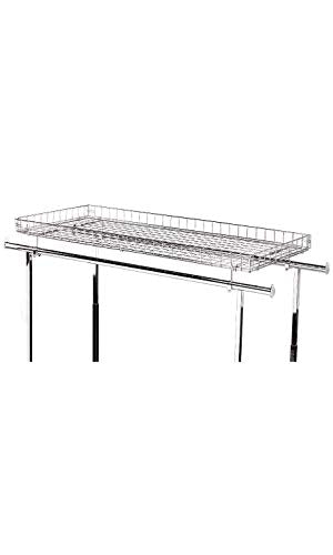 sswbasicsllc Wire Basket Topper for Double Rail Clothing Rack - 52 ½ “L x 22 ½” W