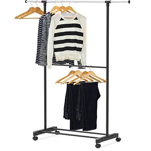 Simple Houseware Standard Dual Rod Garment Rack