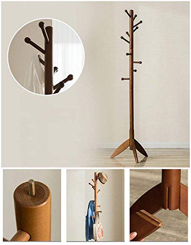 XQY Drying Rack Hangers Solid Wood Floorstanding Hanger Bedroom Living Room Hall Clothes Hanger Single Rod Type Hangers Clothes Rack