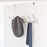 Amazon interdesign classico over door organizer hooks 6 hook storage rack for coats hats robes or towels chrome