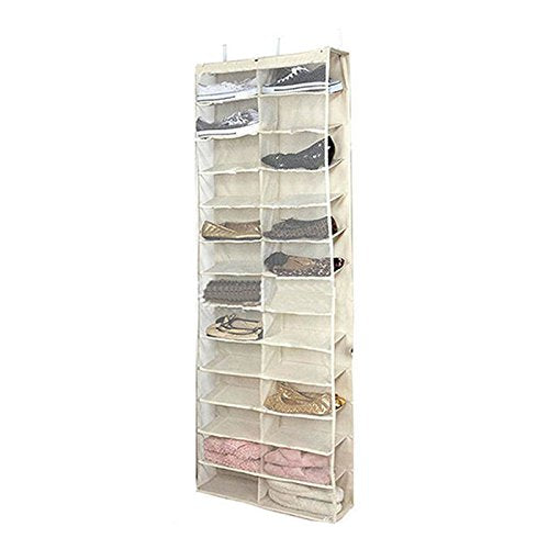 Asdomo Shoe Rack Organizer, Over The Door Hanging Shoe Organizer,Shoe Holder for Closet - 24 Shelf Multi Purpose Nonwovens Shoe Holder Storage Bag